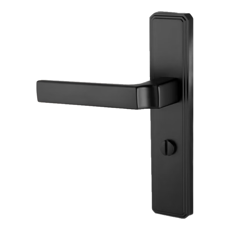 BLOSSOM Handle Lock W356, Bathroom Lock, Toilet Lock, Aluminum Alloy Grade A Lock Cylinder, Matte Black, 110mm Hole Distance, Indoor Restroom