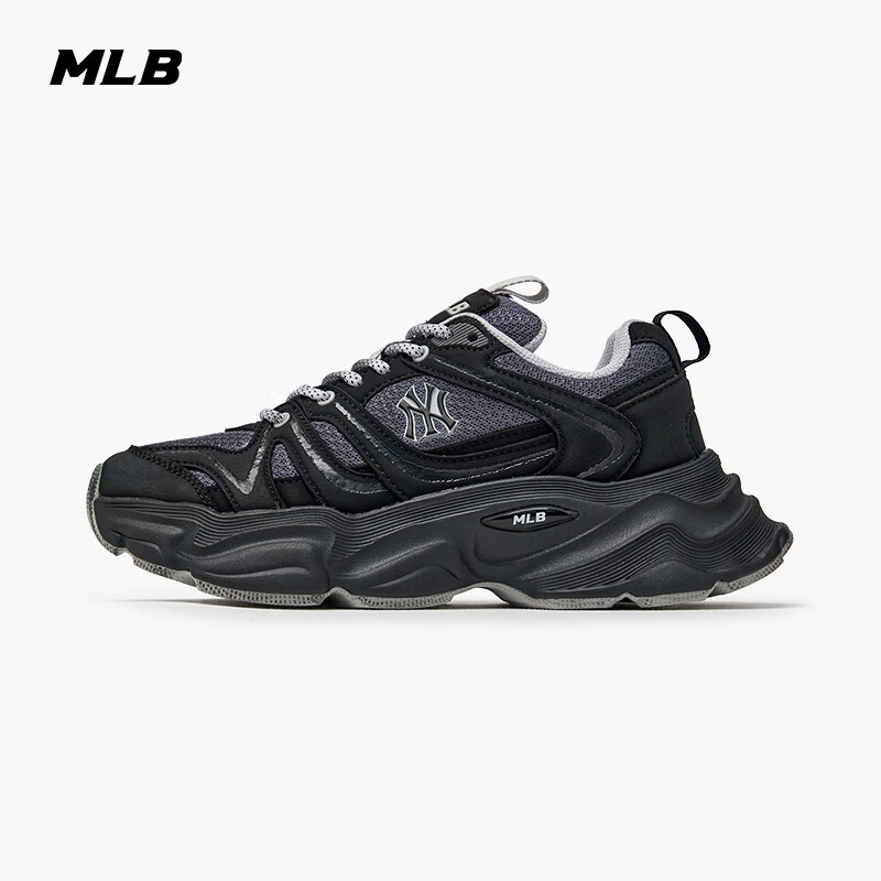 MLB Unisex Wave Dad Sneakers Zhang Linghe Star Edition Sports Shoes 3ASHCC35N-50BKS-250