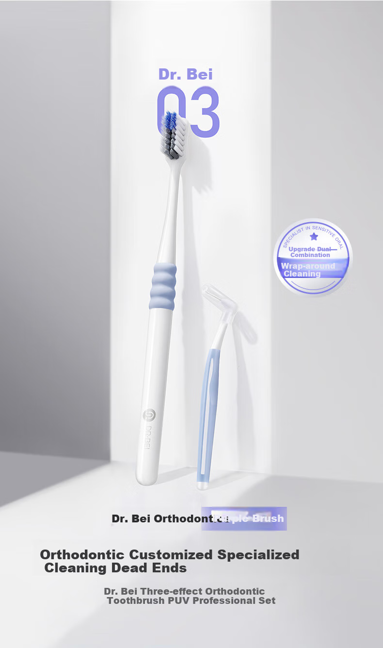Beiyisheng DR.BEI Toothbrush, Fine Bristles for Gum Protection, Domestic Soft Bristle Toothbrush, Bulk Pack with Small Brush Heads, Youth Edition, 6-Pack 2