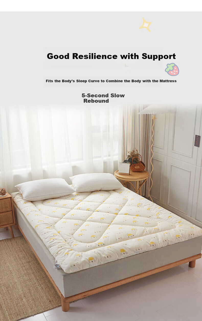 MiiOW Xinjiang Cotton Mattress Pad, Bedding, Home Use Mattress Cover, Student Dormitory, 180x200cm, 6 Ji 9