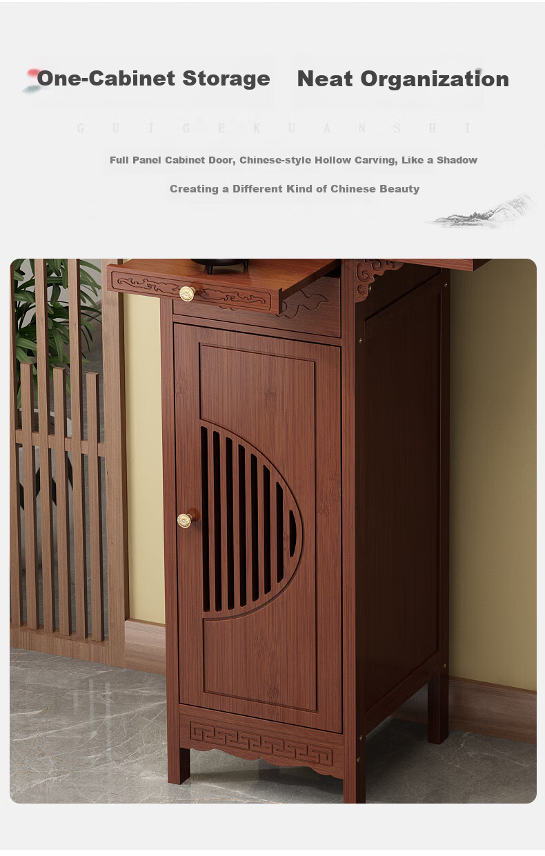 Taomengju Buddha Table, New Chinese Style Standing Cabinet, God of Wealth Cabinet, Buddha Altar, Incense Burner, Buddha Statues, Guan Gong Bodhisattva Altar, Offering Table, Storage Rack 13