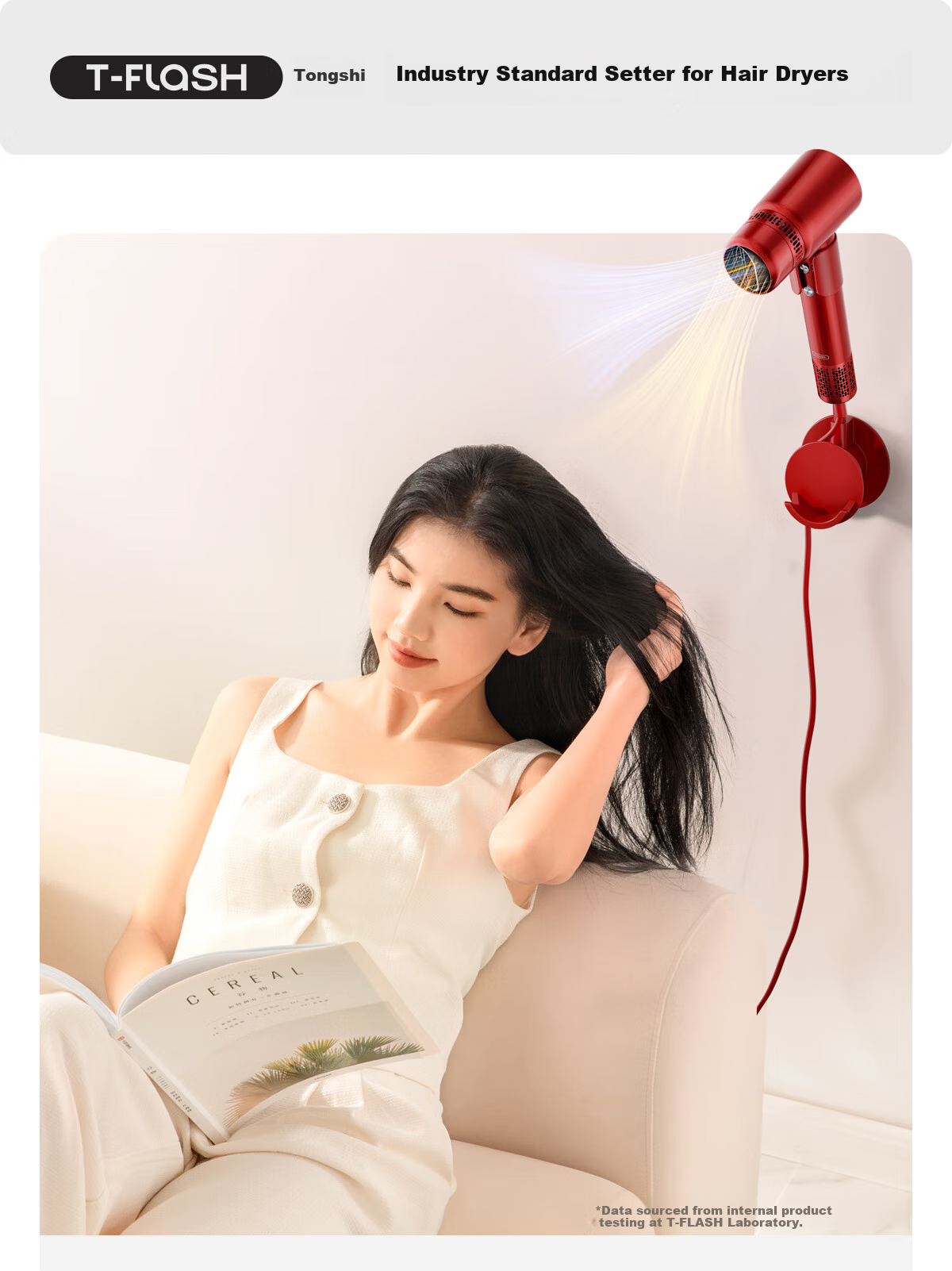 T-FLASH Aiqi F3pro Plasma High-Speed Hair Dryer, Hair Care, Quick-Drying, High-Power, Home Use, Constant Temperature Electric Hair Dryer Gift Box, Birthday 520 Gift for Wife Or Girlfriend 7