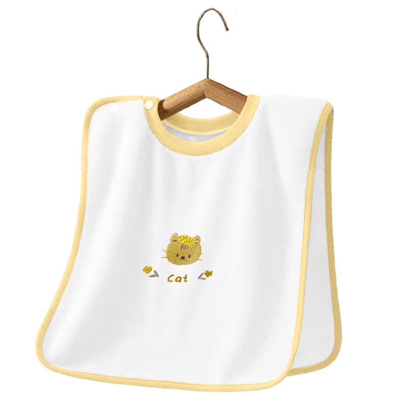 DOCTOR MA Children's Face Towel, Baby Washcloth, Face Towel, Infant Drool Cloth, Face Wiping Towel, Toothbrushing Towel, Bib, Waterproof Double-Sided Cat Desig
