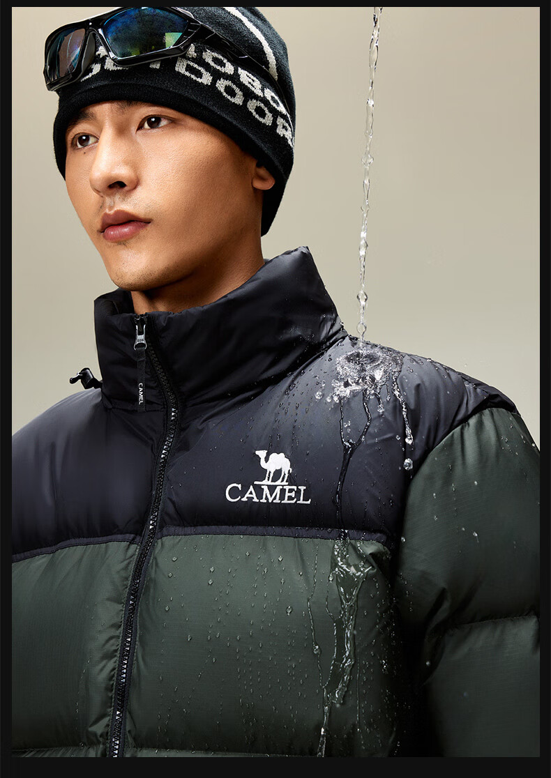 Camel Volcano 2.0 Men's Down Jacket Winter Thickened Warm Short Puffer Coat M13CR07066K Wang Junkai Edition 3