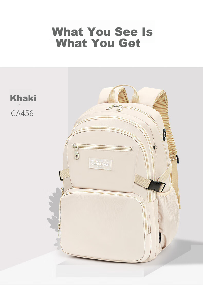 UNIVERSITY OF CAMBRIDGE Cambridge University Student Backpack for Girls, Middle School And High School Students, Casual Bag, Shoulder Bag, Backpack 6