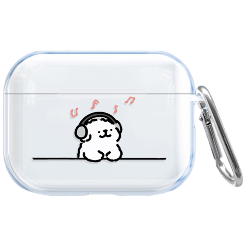 Beiyipin AirPods Pro 3 Protective Case Apple Wireless Bluetooth Earphone Cover Shockproof Creative Non-Slip Storage Box Music Puppy