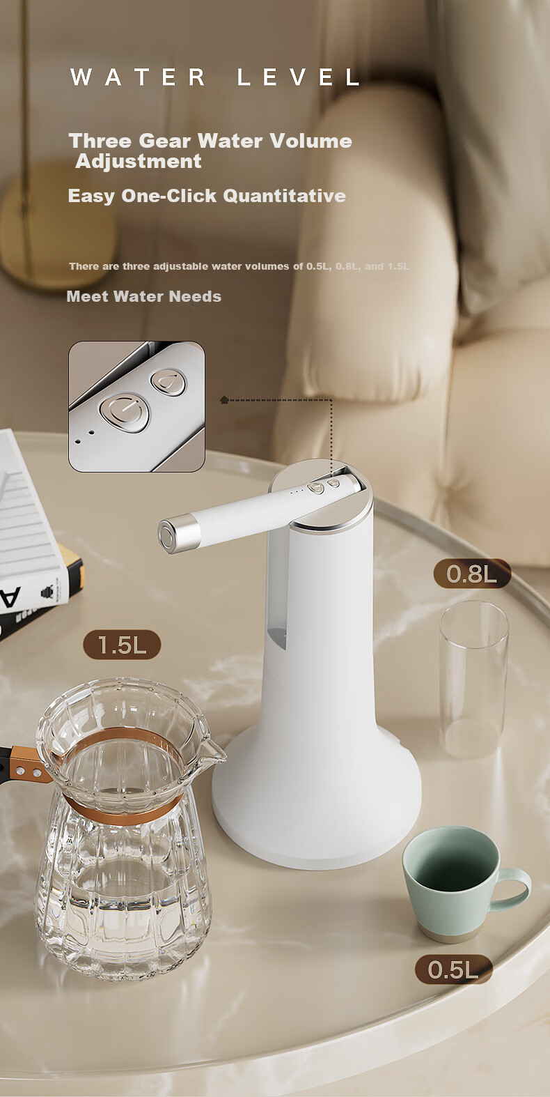 Canjiangjun Water Dispenser Pump for Bottled Water And Desktop Use, Automatic Water Pumping Machine for Home And Office 8