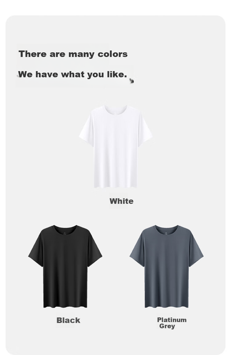 MiiOW Men's Short Sleeve T-Shirt Lenzing Modal Ice Silk Cooling Round Neck Summer Thin Casual Sports Basic Shirt 5