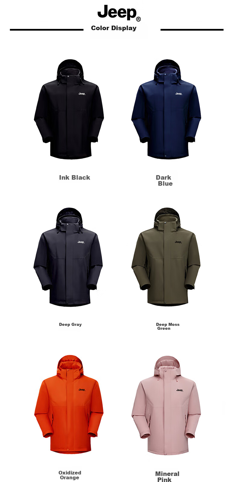 JEEP Outdoor Windproof And Water-Resistant Jacket for Men And Women, Single-Layer Windbreaker, Heliwind Style Mountaineering Coat 5
