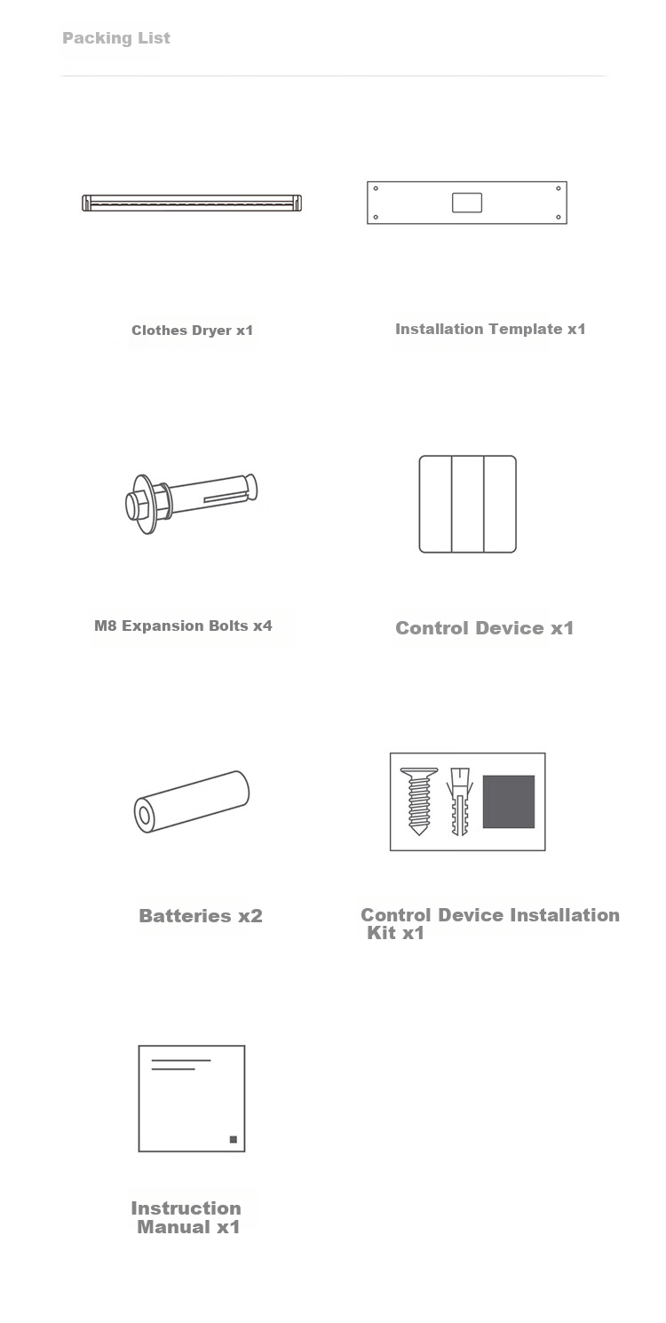 Mijia Smart Clothes Drying Rack 2 Pro [Subsidies], Xiaomi Electric Invisible Clothes Drying Rack, 3D Curved Dome Light 19