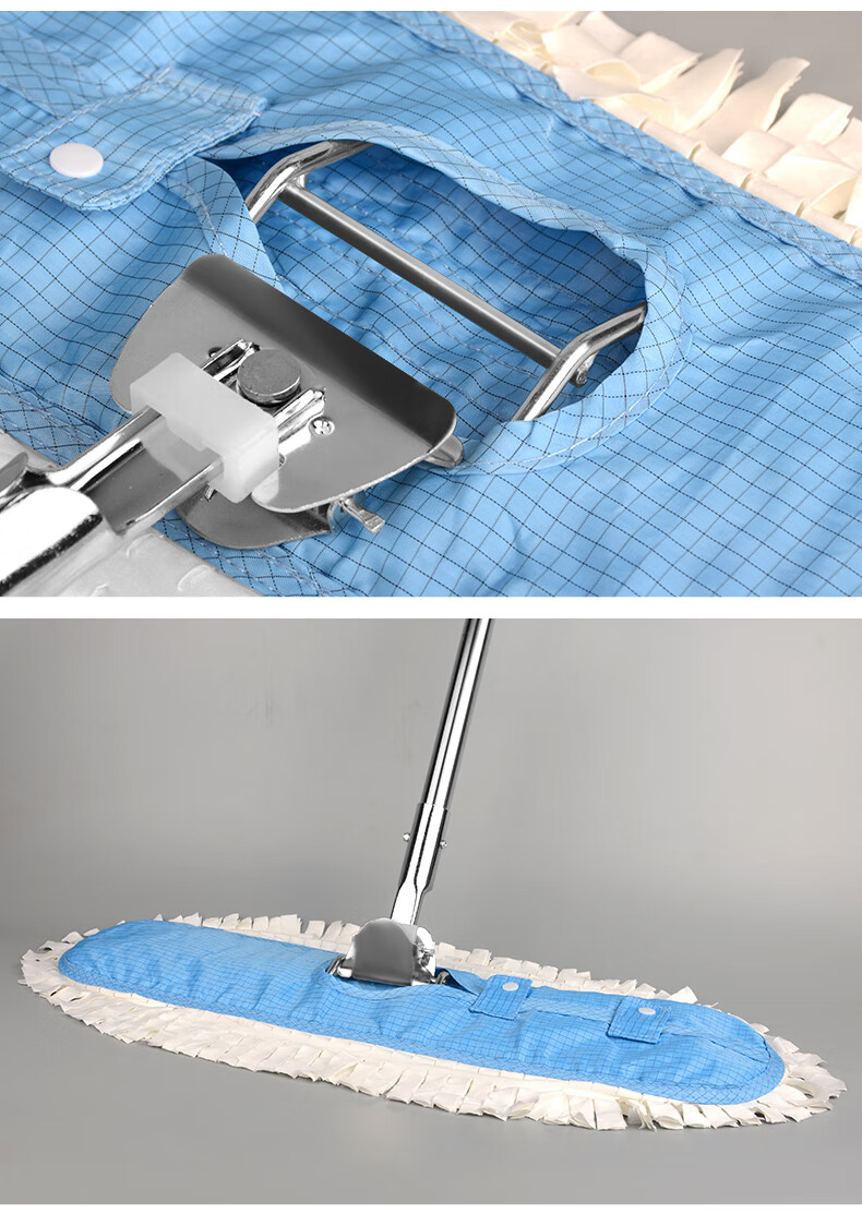 WK Anti-Static Dust-Free Mop Ultra-Fine Fiber Dust-Free Cloth Head Clean GMP Dust-Free Room Laboratory Cleanroom Flat Mop 45*17cm [Mop Replacement Cloth, Stock Available] 13