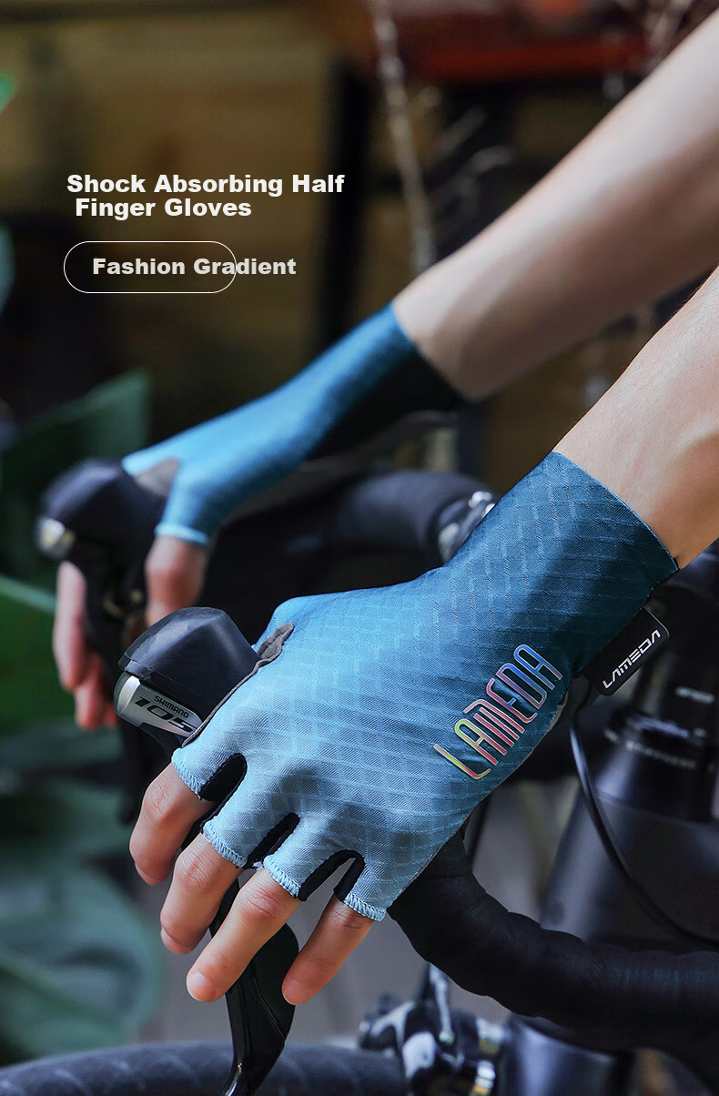 Lameda Bicycle Riding Gloves, Road Bike Summer Sun Protection Gloves, Fingerless Shock-Absorbing Gloves, Protective Gloves for Men And Women, Model 2069 1