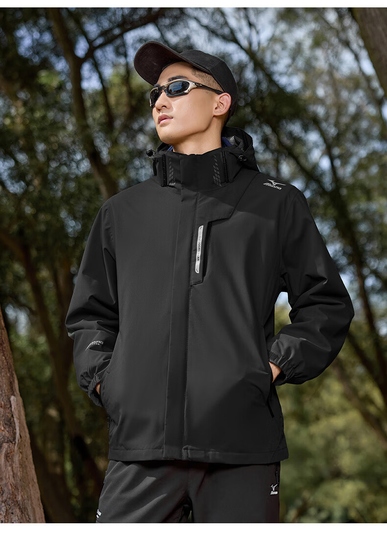 MIZUNO Outdoor 3-in-1 Windproof Waterproof Jacket Unisex Autumn Hiking Coat 17