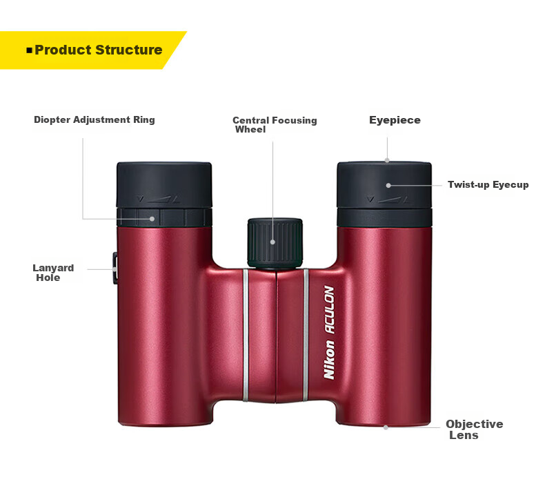 Nikon T02 Binoculars, Portable Outdoor Viewing, High Magnification, High Definition, Concert Watching, New Year Gift, Entomological Telescope 9