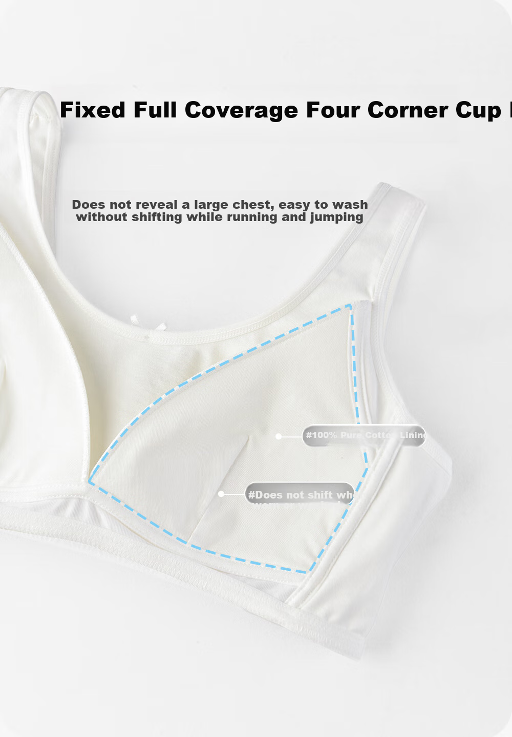 Ailier&ouluola Teenage Bra for High School Girls, Ages 16-18, Puberty Stage, Pure Cotton, Three-Stage Development, 80B Cup 2