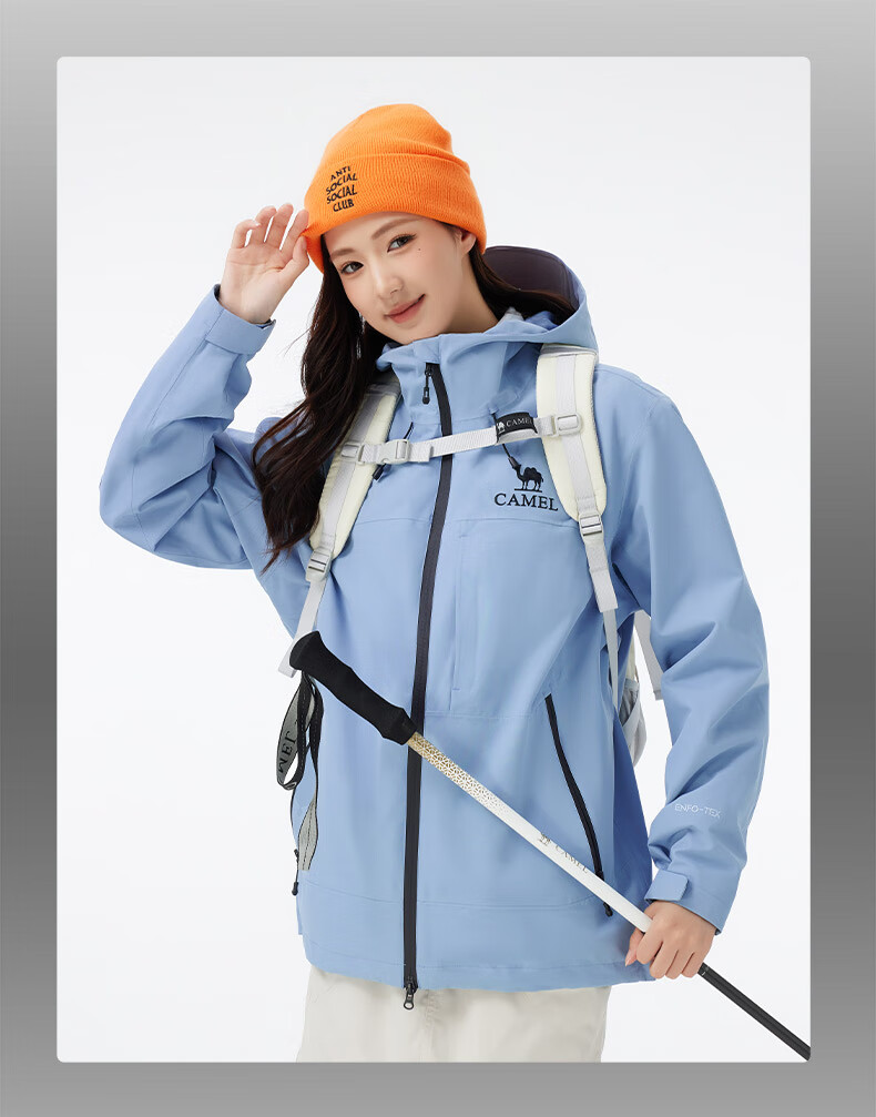 CAMEL Outdoor 3-in-1 Mountaineering Jacket Unisex Phantom Black XL 735CATLG028 5