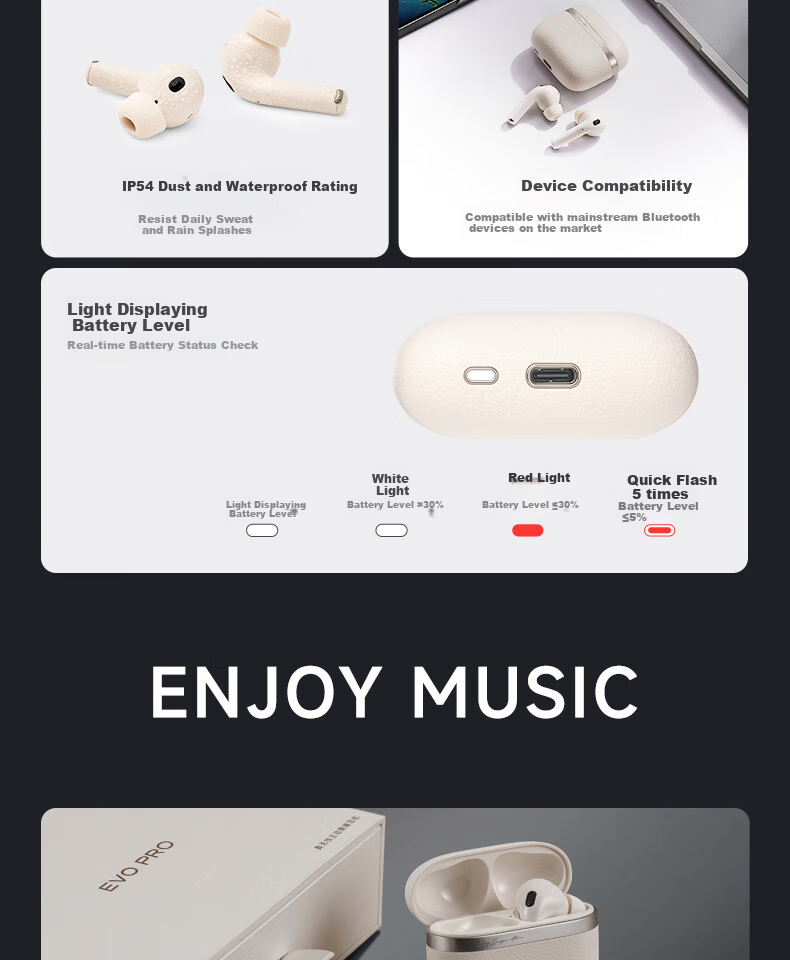 Manbuzhehuazai Evo Pro Wireless Bluetooth Headphones, Hybrid Active Noise Cancellation, Gold Standard Certified, Compatible with Apple, Huawei, Xiaomi, Misty Pink 21