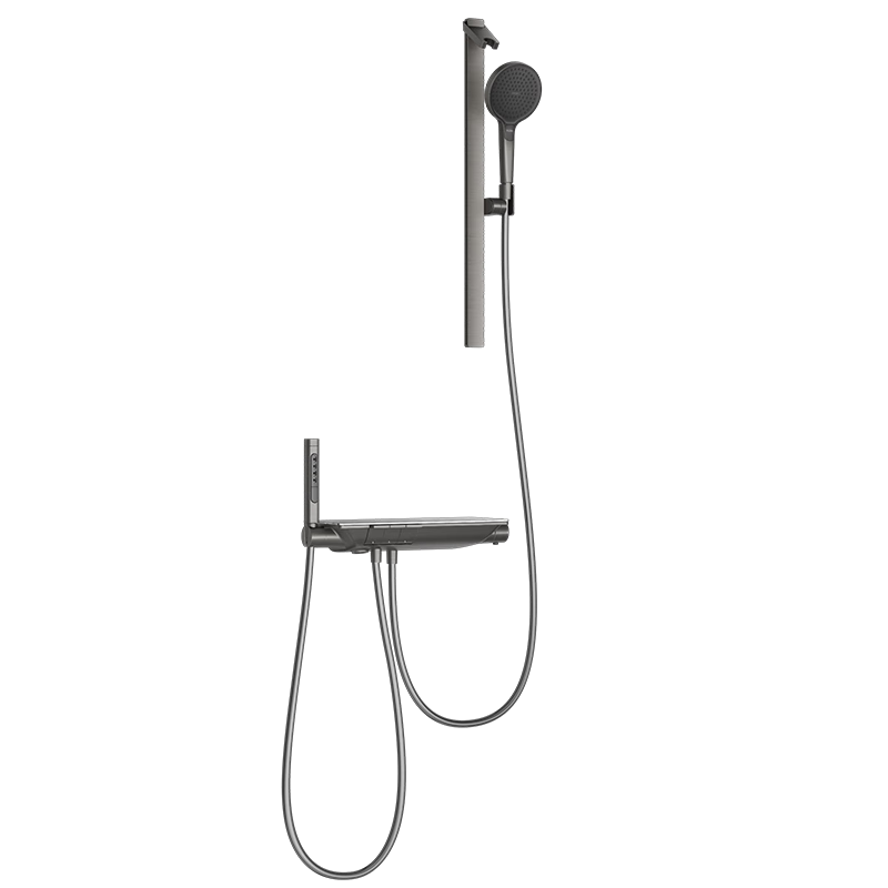 JOMOO Shower Set with Piano Key Temperature Control, Separate Shower Head IMAX Silk Rain Youth Edition 25048-695/HBS