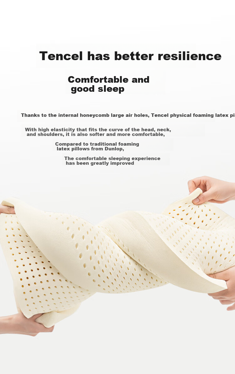 JD Original Shufu Lei Top Luxury Tra Lei Craftsmanship 93% Latex Pillow Wave Cervical Pillow Thai Natural Latex 10