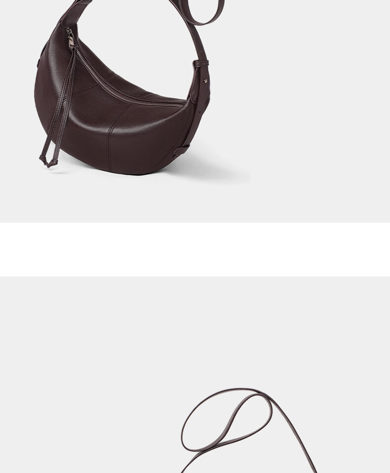 YUYULA Women's Cowhide Crossbody Dumpling Bag Fashion Brand Shoulder Bag Birthday New Year Gift for Girls Girlfriend 7