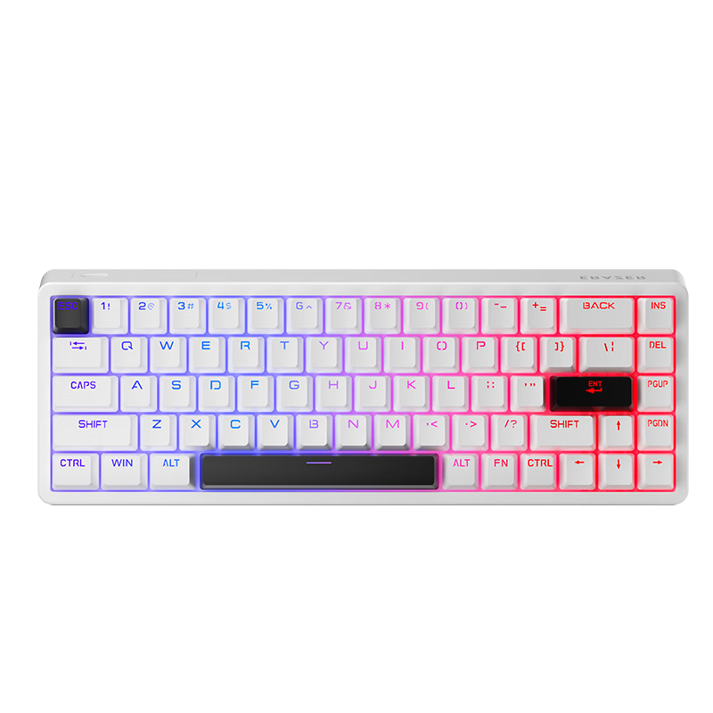 Lenovo Ecosystem Brand Yinen Wired Mechanical Keyboard Gaming Keyboard Compact 68-Key Plug and Play Desktop/Laptop Compatible Red Switch White MK68