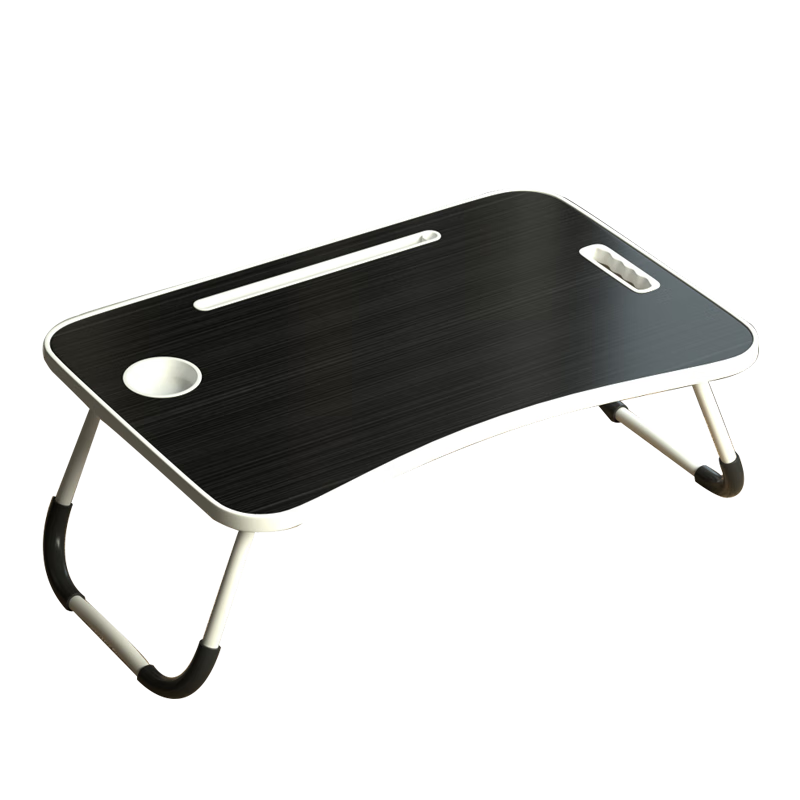 HMJIA Foldable Laptop Desk Bed Tray Lazy Student Dormitory Small Table Window Reading Desk Injection Molded Black