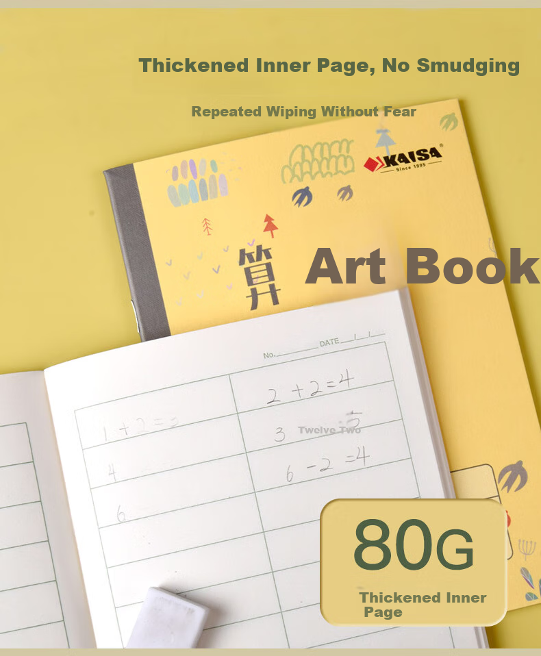 KAISA English Notebook, 36K/20 Sheets, Thick Paper, English Practice Book for Primary School Students, Foreign Language Homework Book, English Notebook, Soft Copy Book, Pack of 10 4