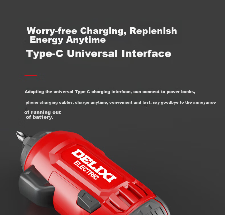 Delixi Electric Cordless Mini Screwdriver 3.6V Foldable Rechargeable Lithium Battery Electric Screwdriver for Home Use 12