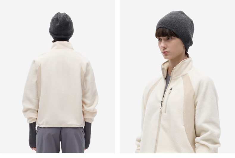 Bananain Liu Haocun Style Reversible Fleece Short Jacket for Women Autumn Winter Warm Windproof Inner Layer 10