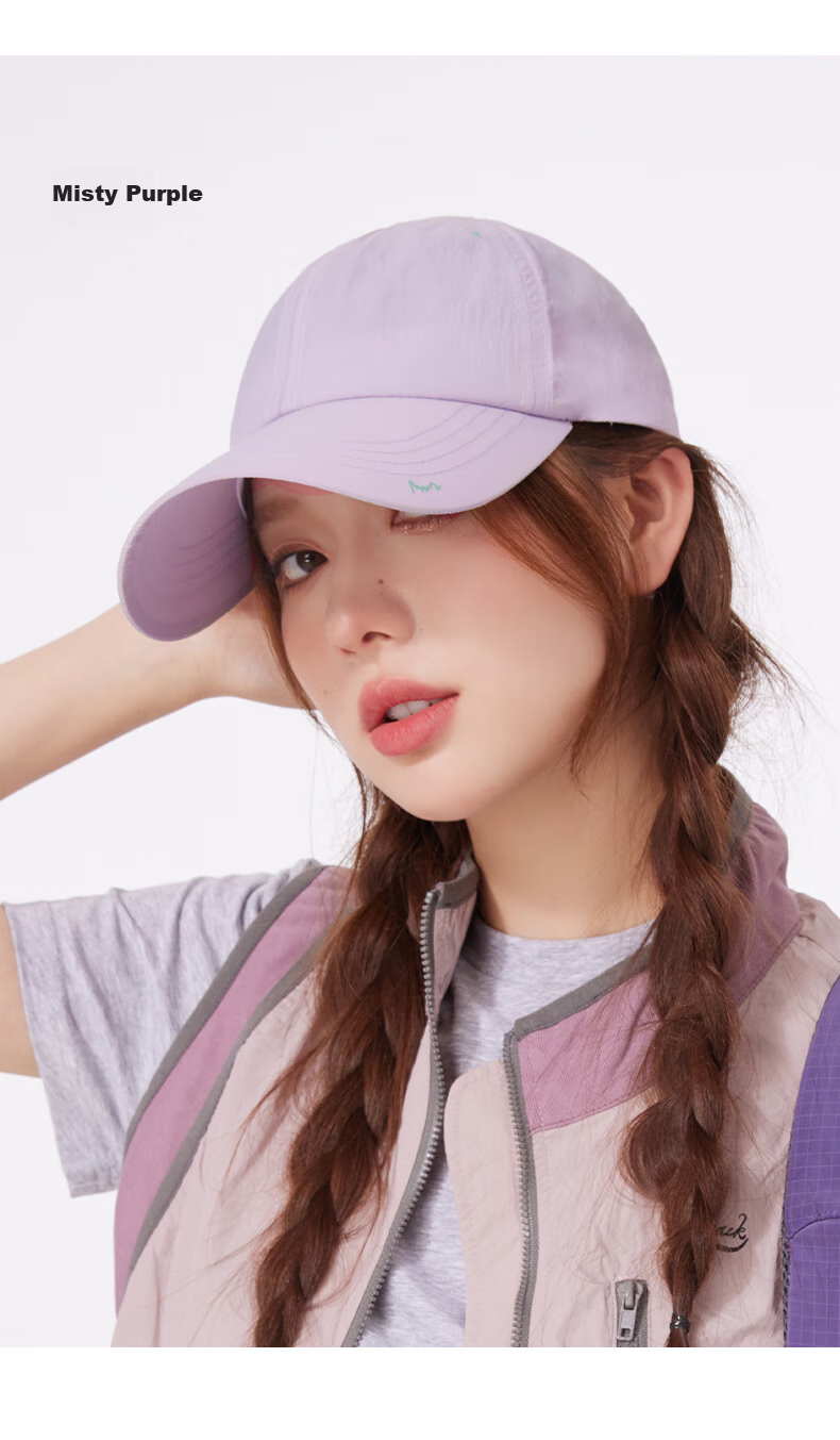 CACUSS Women's Duckbill Cap Summer Outdoor Sports Breathable Sunshade Baseball Cap Lightweight Water-Repellent Sun Protection Hat - Lan Grey 14