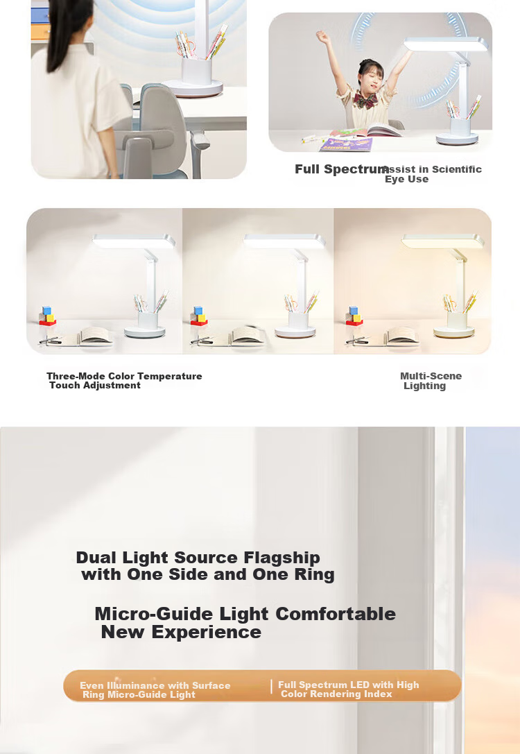 Jingqian Eye Protection Desk Lamp Student Study Lamp Children's Reading Desk Lamp Office Rechargeable Desk Lamp 5