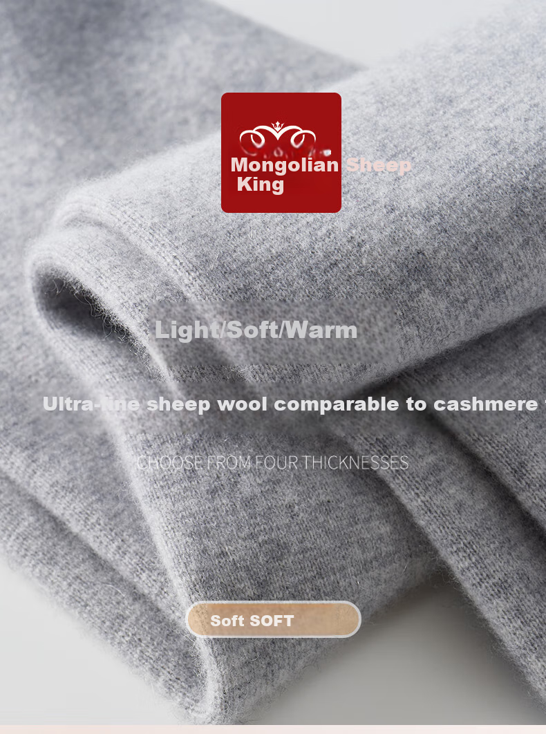 Mengyangwang Men's Wool Pants, 100% Pure Wool, Knitted Thermal Underwear for Middle-Aged And Elderly, Thick Base Layer Pants for Autumn And Winter 2