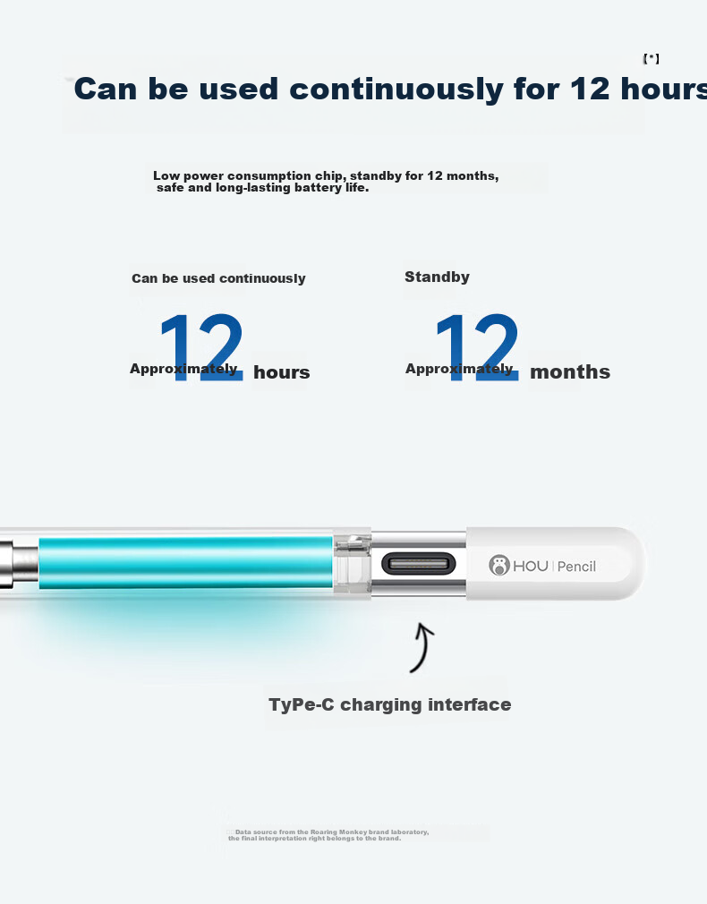 Houhou [Official-Grade Equivalent] Capacitive Stylus Apple Pencil Pro Third Generation IPad Touch Pen Compatible with 2026 IPad Pro/Air8/iPad11 Tablet Writing Stylus 11