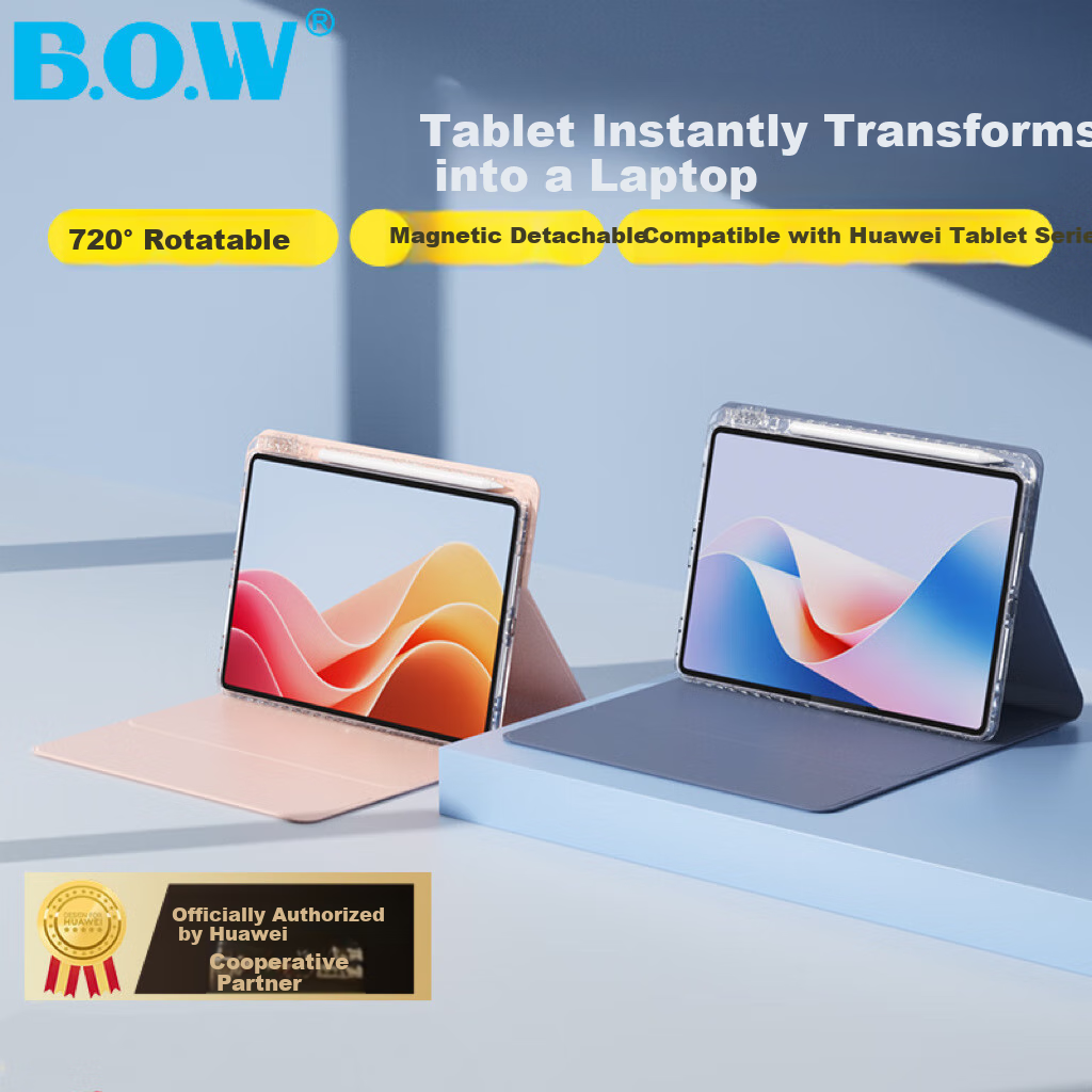 Защитный чехол B.O.W Hangshi HC039 для планшета Huawei Matepad/SE, умный магнитный съемный чехол с держателем для стилуса, универсальный, 11/10.95 дюйма, темно-зеленый
