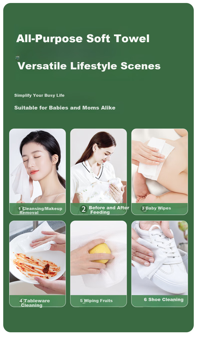 Zhiwuzhuyi Disposable Facial Cleansing Wipes, Hanging Dispenser Family Pack, Extra Large And Thick, Soft Cotton Wipes, Makeup Remover Towels, Face Cleaning Wipes 3