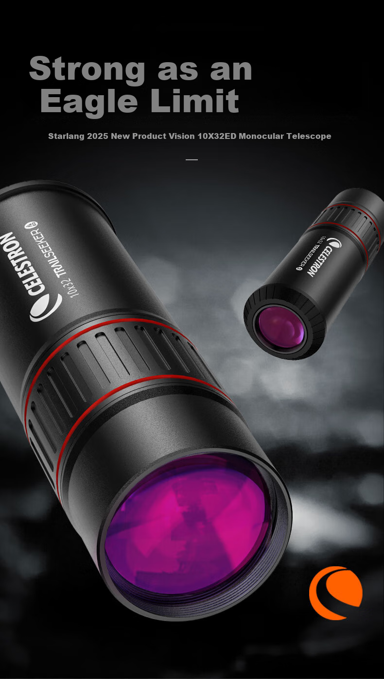 Celestron Leto 10X42 High-Definition High-Power Portable Monocular Smartphone Telescope Outdoor Hiking Concert Sports Black 1