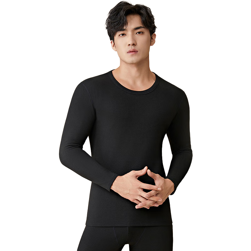 Nanjiren [Light Luxury Series] Men's Thermal Underwear Set with Cashmere And Silk, Autumn Top And Pants, German Velvet Winter Base Layer 3XL