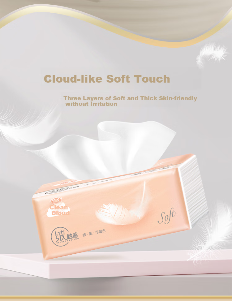 Hygienix Facial Tissues, Soft Touch 3-Ply 110 Sheets*27 Packs, Whole Box of Face Tissues, Water-Absorbent S-Size Tissues, Soft Pull Napkins 2