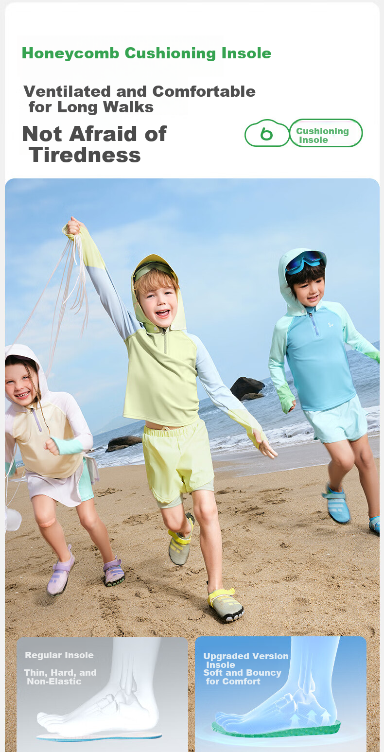 Kocotree KK Tree Kids Creek Shoes Non-Slip Cut-Resistant Boys Girls Swimming Snorkeling Shoes Toe Protection Beach Shoes Summer 14