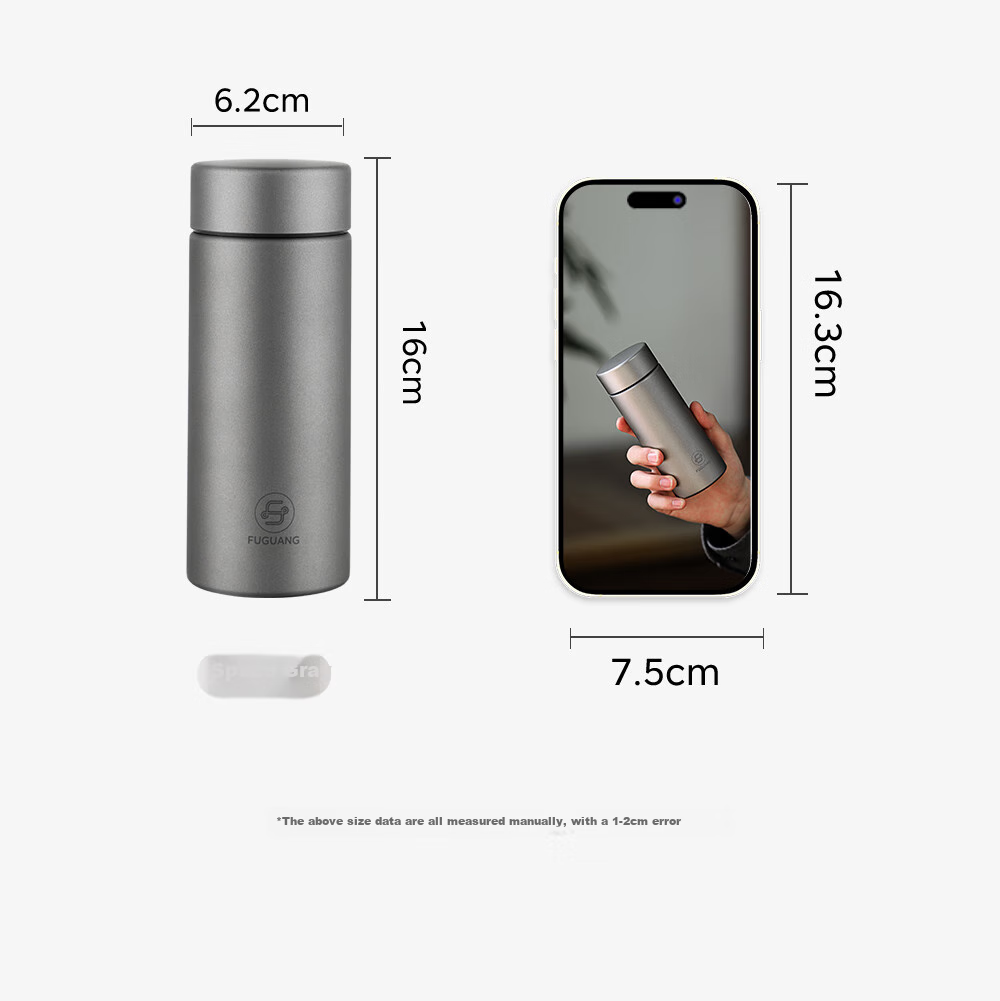 Fuguang Insulated Mug, Titanium Cup with Tea Infuser, Water Bottle for Men And Women, Pure Titanium Tea Cup, Gift Box, Outdoor Thermos Water Cup 12