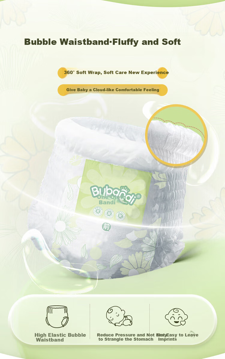 Bubandi [Transparent Traceability] Pants for After School, XXXXL Size, 54 Pieces, Baby Pull-Up Diapers, Summer Ultra-Thin Disposable Diapers 4