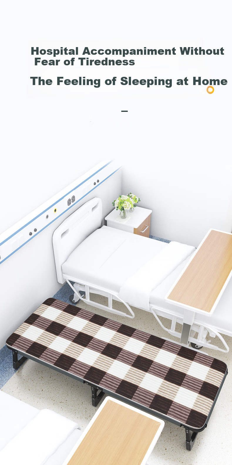 Yijia Folding Bed, Camping Cot, Foldable Single Bed, Flat-Lying Adult Simple Bed Camping Cot, Army Gree 3