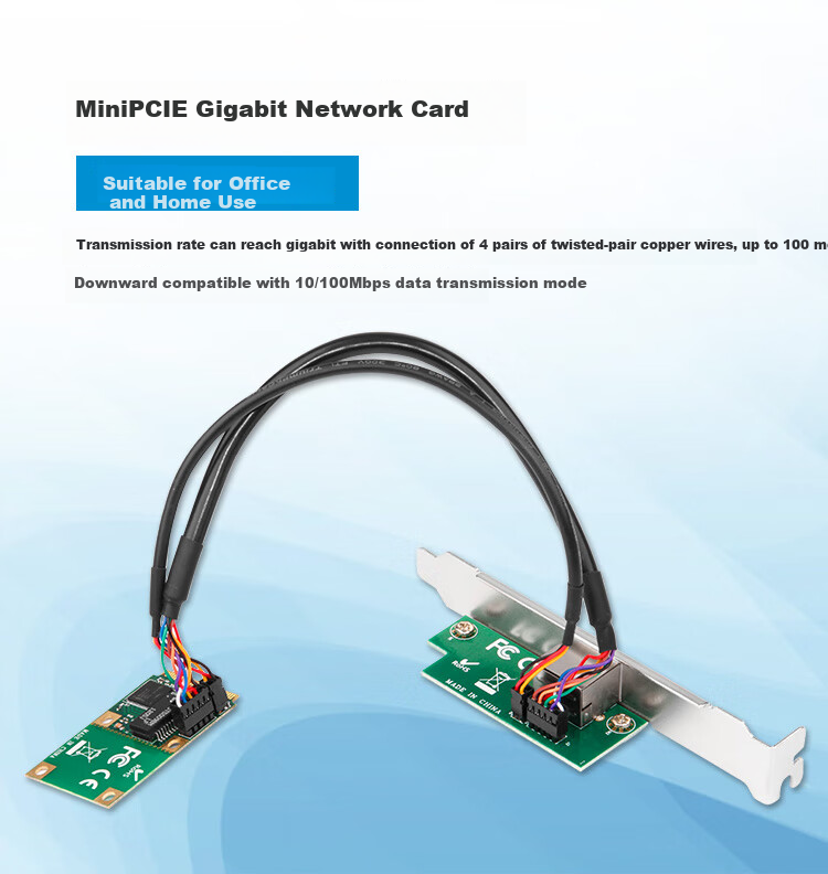 MOGE Mini PCIe 2.5G Network Card, Gigabit Ethernet Card with RTL8125 Chip, Mini PCI-E to Gigabit Network Adapter, 2500M Server Embedded Industrial Control Machine, MC4248 1