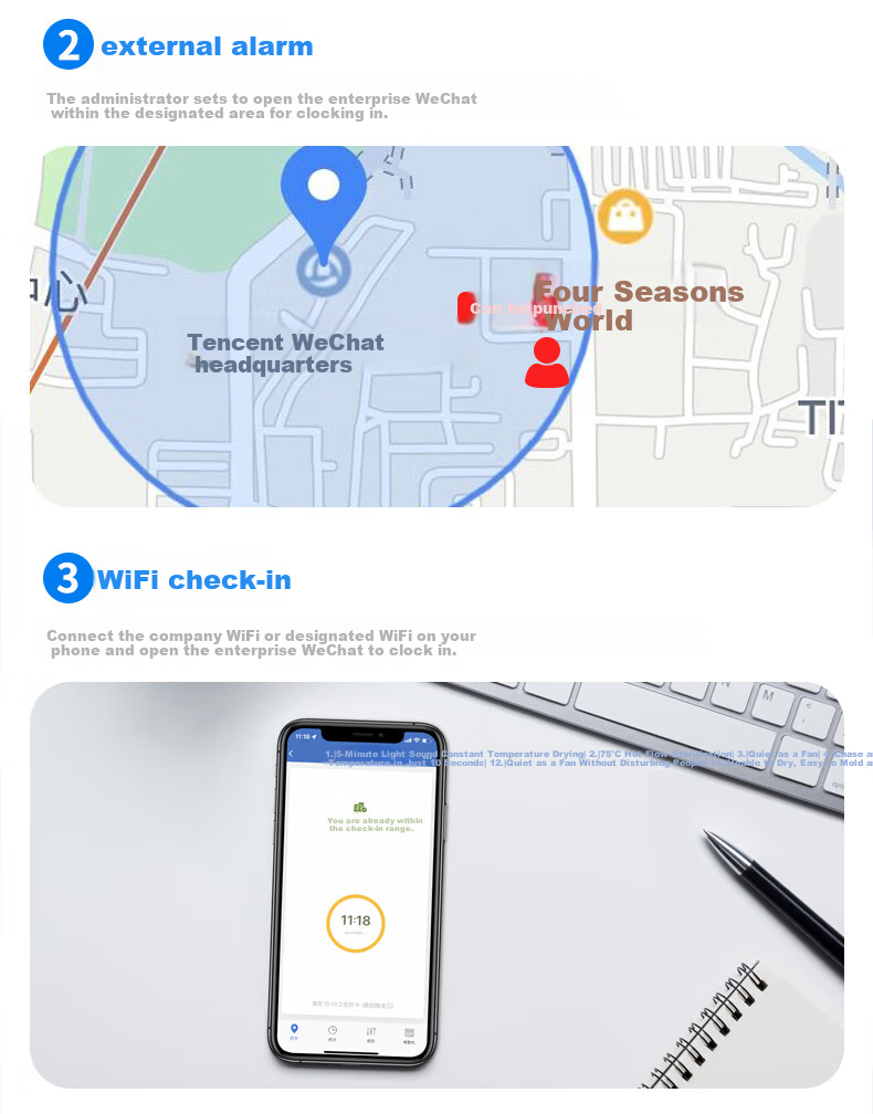 Qiyeweixin Attendance Machine, Dynamic Facial Recognition Attendance Machine, Fingerprint Clock-In Machine, Face Scanning Sign-In Machine, Remote Multi-Store Management, One-Key Report Generation DL-D3 2