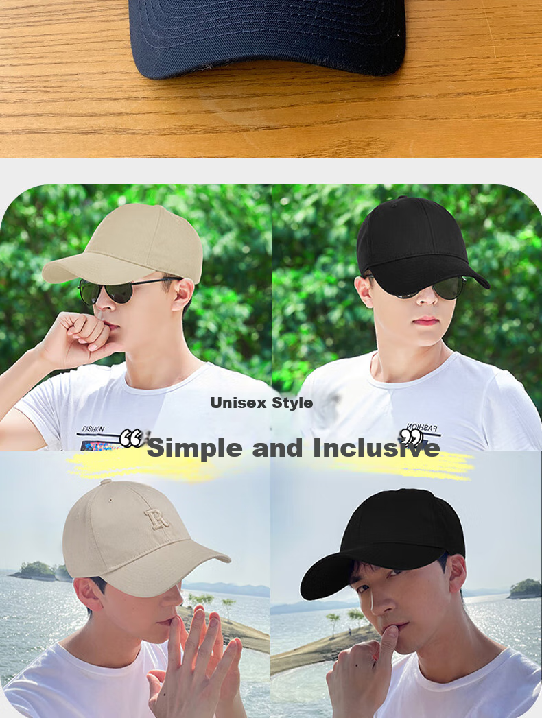 XUEXIMAN Baseball Cap for Men, Trendy Versatile Casual Large Size Korean Style Visor Cap, Sports Sun Protection Hat 16