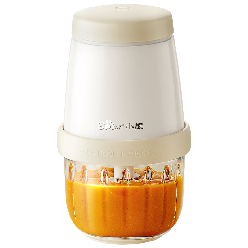 Bear Baby Food Processor, Compact Multifunctional Blender for Infants, Home Mini Meat Grinder And Mincer with Dual Cups And Blades, Model QSJ-T02W8