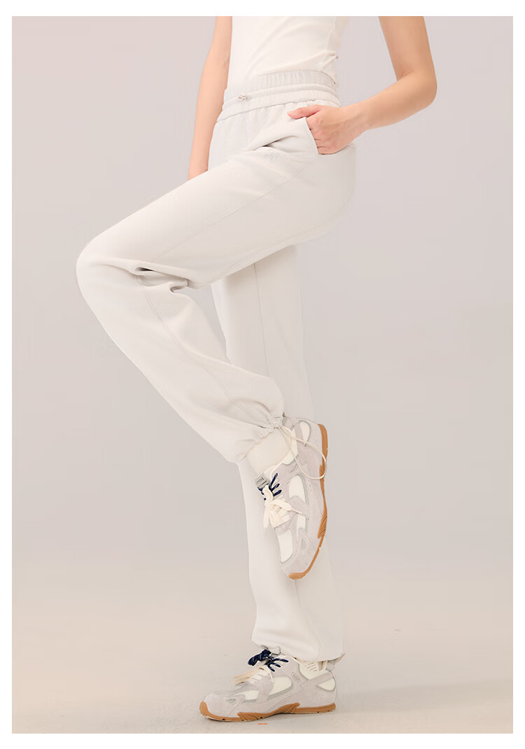RA&RN / Love As You 2025 Autumn New Women's Sports Casual Pants Elastic Waist Loose Wide-Leg Draped Straight-Leg Trousers 3