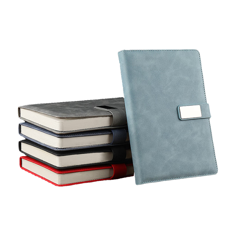 AoHuan Thickened Simple Leather Cover Business Notebook 240 Pages B5 Red Customizable Logo Office Stationery Diary Meeting Work Student Journal 120 Sheets