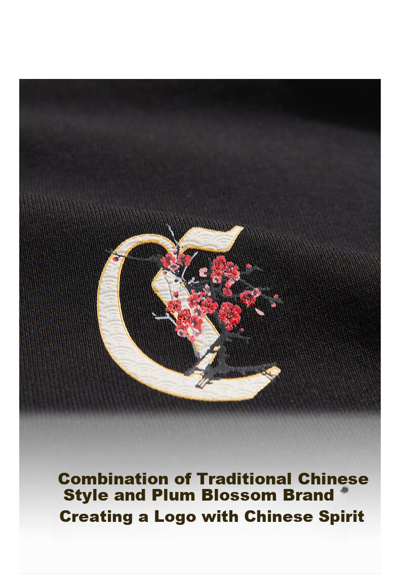 CABBEEN [340G Pure Cotton Sweatshirt] Men's Sweatshirt with Foam Texture Print, Sequin Embroidery, Winter Long-Sleeve Sweatshirt 5