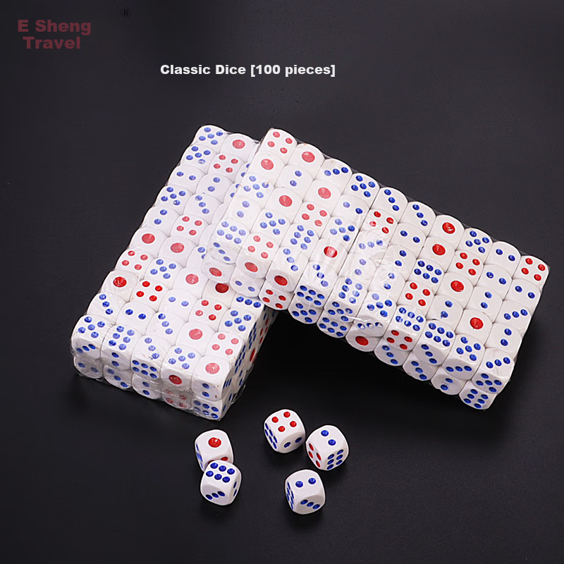 Shenglv Large Dice, Colorful Dice, Dice Cup, Sieve, Mahjong Game Dice, Large Size No. 14 Pips